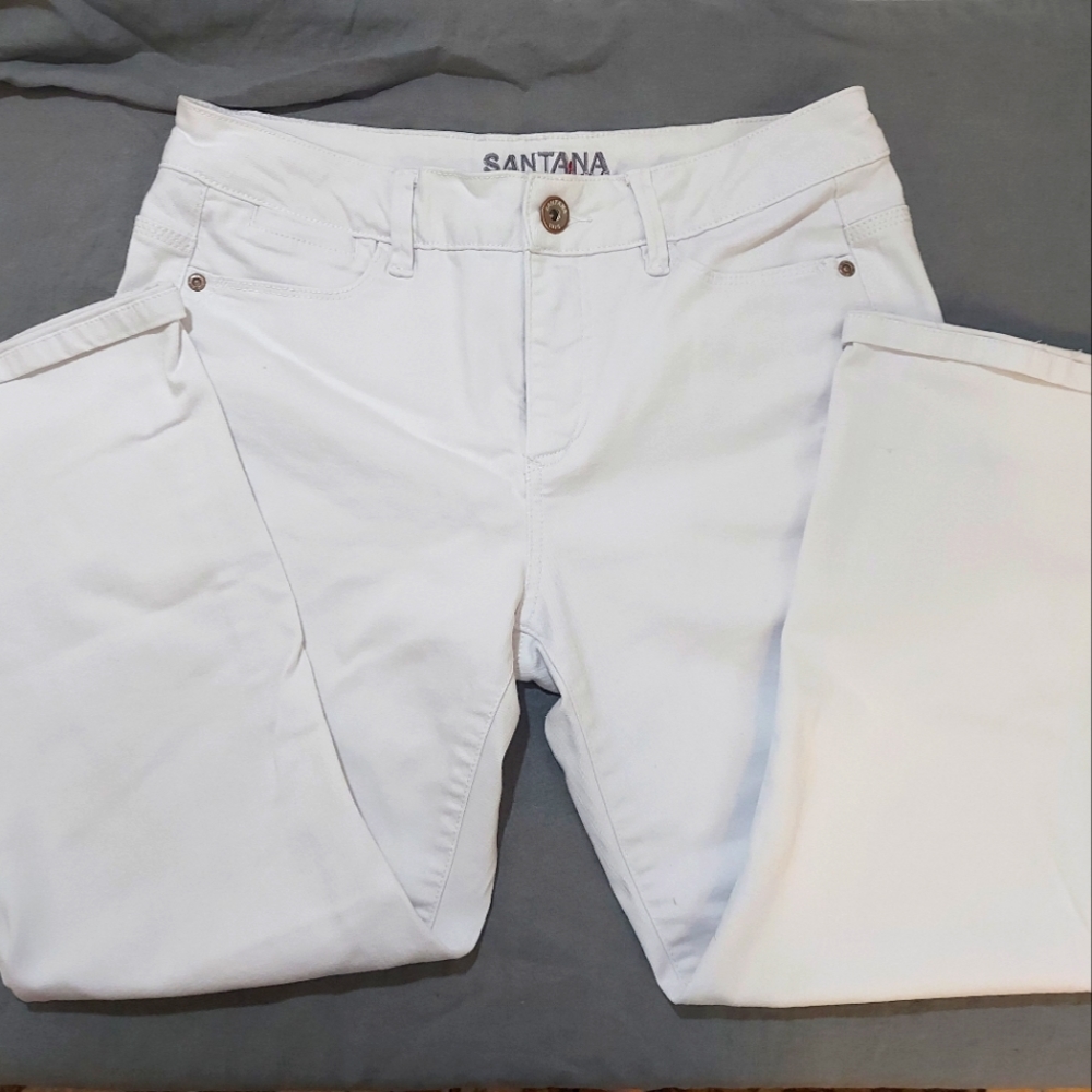 White Denim Capris